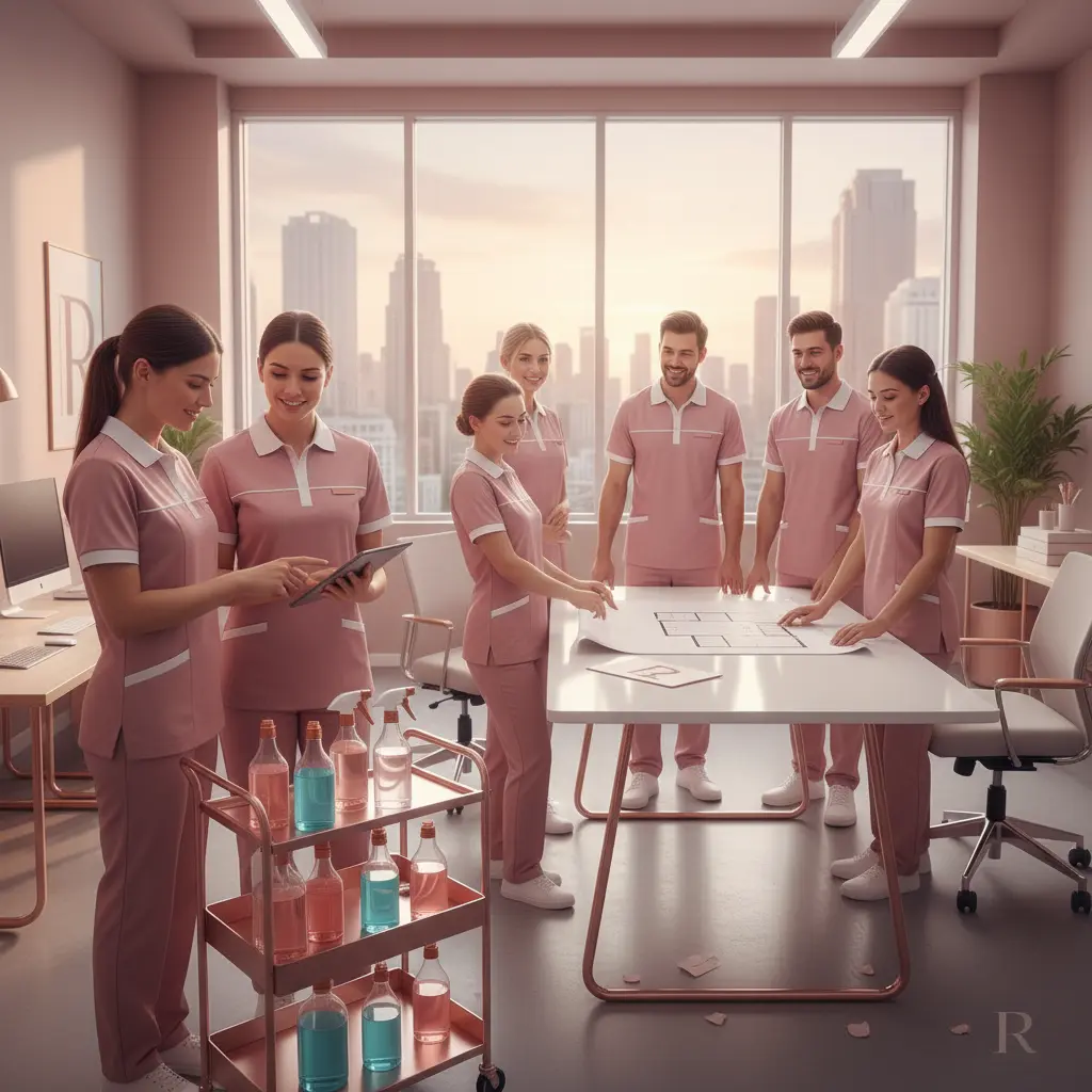 A smiling team member organizing a shelf